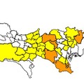 インフルエンザ流行分布マップ（東京都）