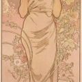 四つの花「バラ」1897年 リトグラフ／紙 109.8×44.8cm 堺市