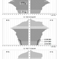 人口ピラミッドの変化