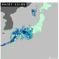 現在の雨雲のようす　※ウェザーニュースWebサイトではリアルタイム情報を公開中　（画像：ウェザーニュース）