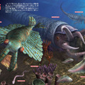 約5億年も昔の海のようすを、迫力あるパノラマイラストで紹介
