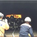 大阪市消防局の実火災体験型訓練のようす