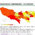 2018年第46週　東京都における伝染性紅斑の発生状況（保健所管轄地域別）