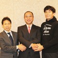 左より、Classi代表取締役社長の山崎昌樹氏、EDUCOM代表取締役CEOの柳瀬貴夫氏、Classi代表取締役副社長の加藤理啓氏