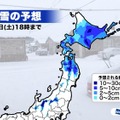 積雪の予想（4月27日18時まで）