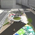 「ルミネエスト新宿前」の駅前広場に整備される賑わい空間のイメージ。
