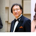 【左から】木許裕介（指揮）、古橋富士雄（合唱指揮）、野間春美（ピアノ）