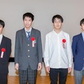 IOI2021日本代表選手（左から児玉さん、菅井さん、松尾さん、渡邉さん）