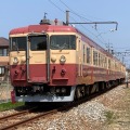 えちごトキめき鉄道がJR西日本から購入した413系電車もお披露目される。元は急行型交直両用電車455・475系だったため、このような国鉄急行色に塗り替えられた。追加で購入したクハ455-701とともに4両で観光列車に充当されるという。車内見学も可能。