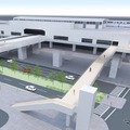 近鉄奈良線と連絡する地上3階建ての瓜生堂駅。