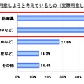 受験対策として用意しようと考えているもの（実際用意したもの）