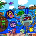 【第21回DMMゴールド】デジタル部門小学校3～4年生の部　小林茉友佳さん「未来の海底にある丸い家」