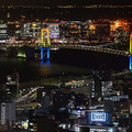 レインボーブリッジ開通30周年記念ライトアップイメージ（2012年、FIFAクラブワールドカップでのプロモーション）