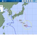 台風第7号（台風経路図）2023年8月10日9時