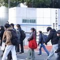 共通テスト2024、1月13日朝の東京工業大学大岡山試験場（大岡山キャンパス）のようす
