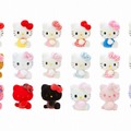 「ハローキティアニバーサリーショップ限定 ぬいぐるみコレクション」各2,596円（C）2024 SANRIO CO.,LTD.  著作（株）サンリオ