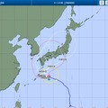 台風10号（台風経路図）2024年8月26日12時