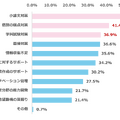 学校の授業だけではどのような不安を感じる？