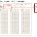 旧課程科目を出題する教科の正しいマーク例【旧教育課程履修者】（「数学1」で「旧数学I・旧数学A」を解答する場合）