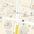 iPhone 5から採用されるiOS 6の新しい地図。Appleが開発・提供するものだが、地図内の情報が少なくなってしまった。特に交差点情報や駅の情報などがなくなってしまったのは歩行者としても使いにくいだろう。