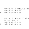 再募集の日程