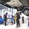 Porsche Kids Tech Class　ワークショップ内見学の様子