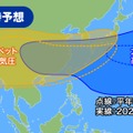 今年の猛暑ピーク時の天気図イメージ