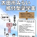 太田市みらい給付型奨学金