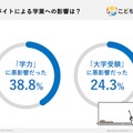アルバイトによる学力への影響（こども教材プラス調べ）