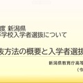「選抜方法の概要と入学者選抜の日程（11分28秒）」