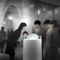 本物の南極の氷にさわれる体験エリアのイメージ