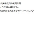 2028年度県立高等学校生徒募集定員の変更計画