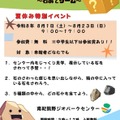 夏休み特別イベント「さわって、かんじて、あててみて！～石あてゲーム～」