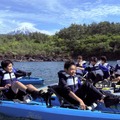 自然教室（山梨県西湖）のようす（中学校）