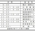 二次検査時間割