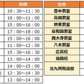 東海・近畿・中国・九州　校舎別日程