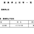 募集停止校等一覧
