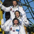 NASAのトム・マーシュバーン、ロシア連邦宇宙局のロマン・ロマネンコ、カナダ宇宙局のクリス・ハドフィールド各氏