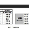 KITサマー・サイエンス・スクール　タイムスケジュール