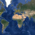 2013年の全報告をプロットした世界地図