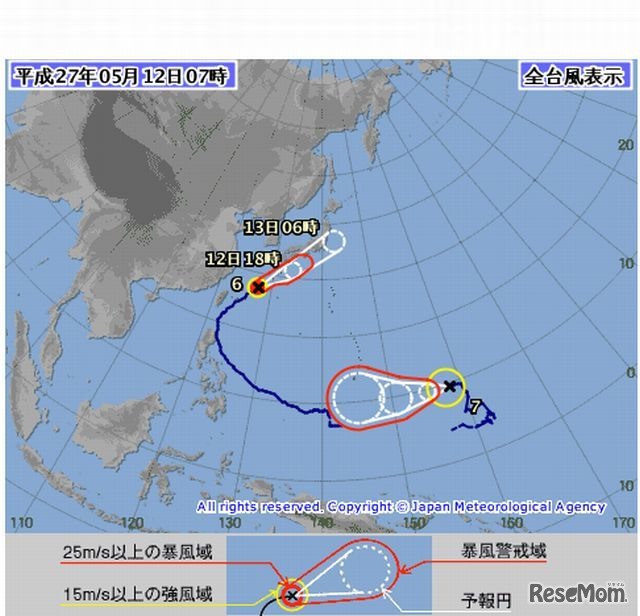 台風経路図