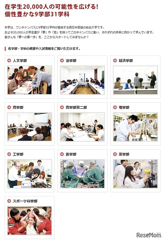 福岡大学は9学部31学科