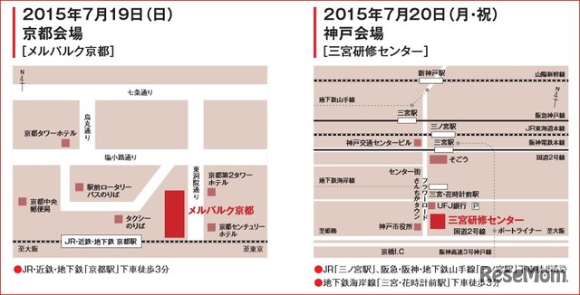 会場図（京都・神戸）