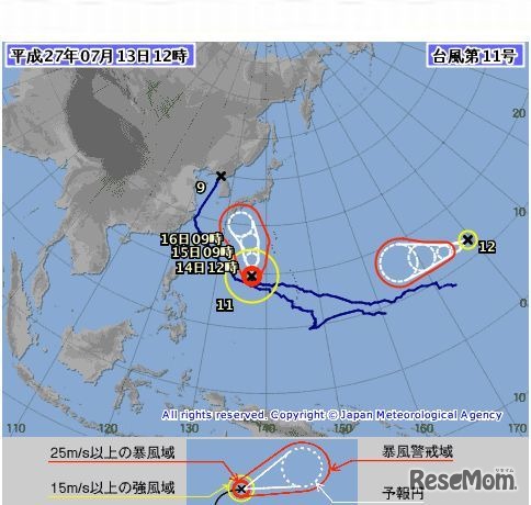 台風経路図