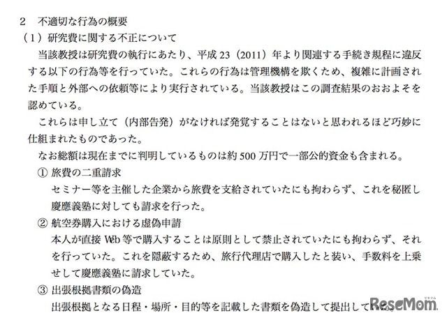 不適切な行為の概要（1/2）