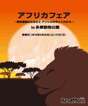 アフリカフェア in 多摩動物公園ポスター（イメージ）　(c) 公益財団法人東京動物園協会