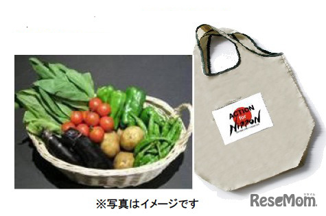 野菜とオリジナルエコバッグ
