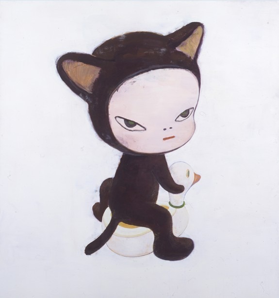 奈良美智《Harmless Kitty》1994年　東京国立近代美術館蔵アクリリック・綿布  150.0×140.0cm