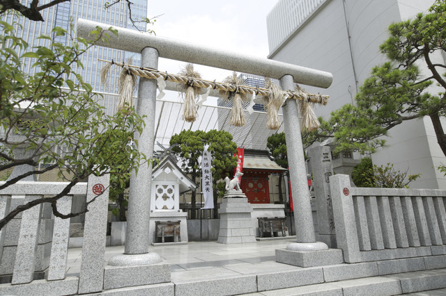 屋上の三囲神社でお参りも忘れずに