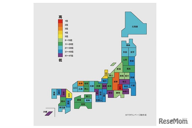 業種分類「美術館」の登録件数による偏差値の都道府県ランキング（2016年）